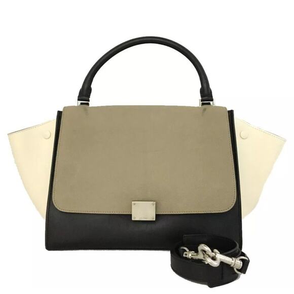 CELINE Trapeze Leather 2way Hand Bag MultiColor - Picture 1 of 5